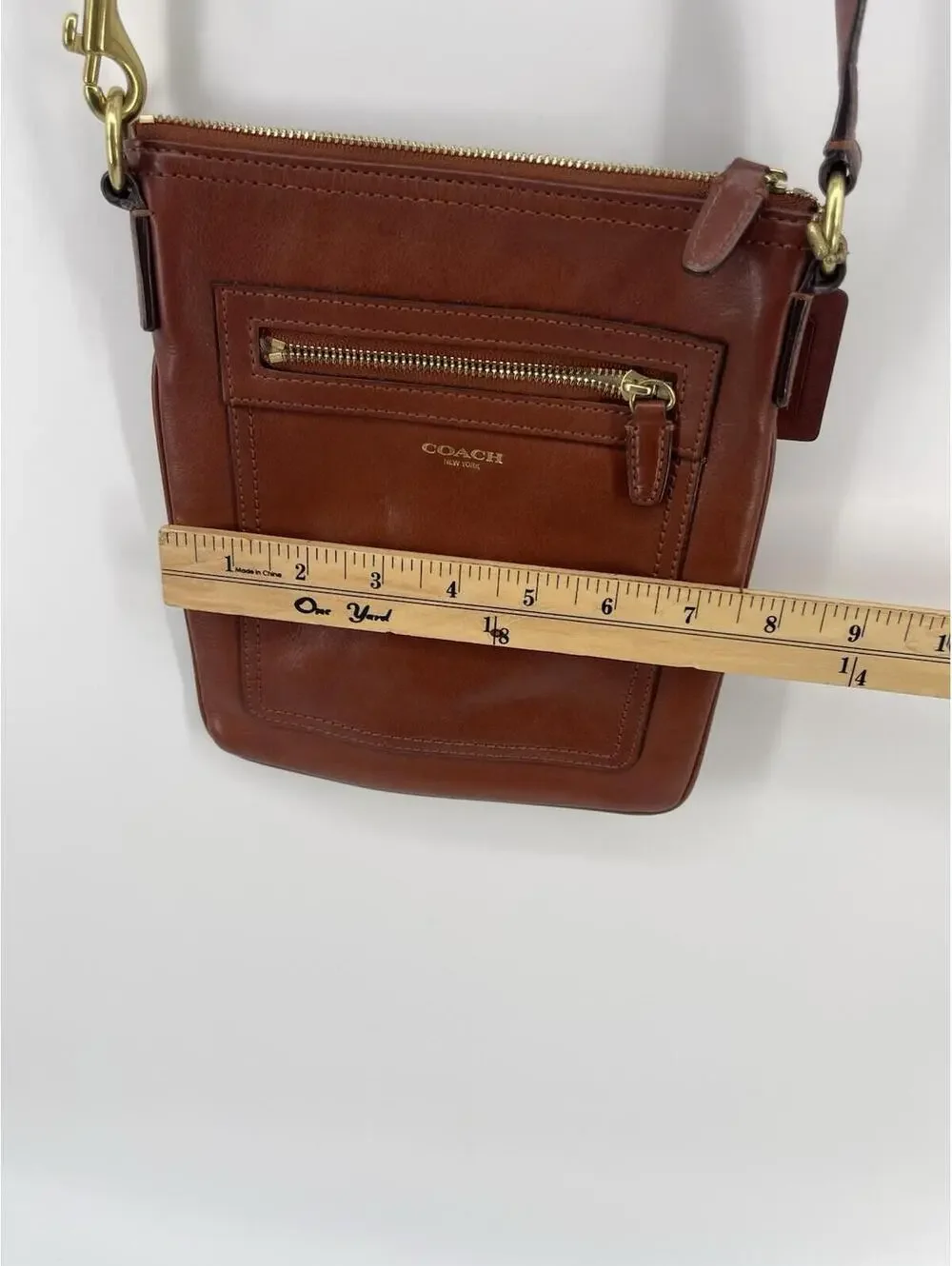 Coach Legacy Cognac Leather Crossbody‎ Bag Purse Brass Hardware Women’s